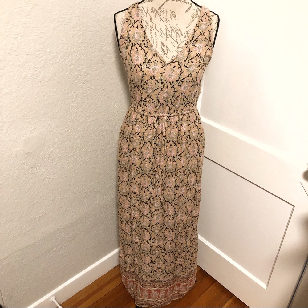 Lucky Brand Tie Waist Maxi Dress